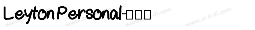 Leyton Personal字体转换